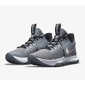 Nike Lebron Witness V 5 Cool Grey White Black Basketball Shoes Men's Size 10.5